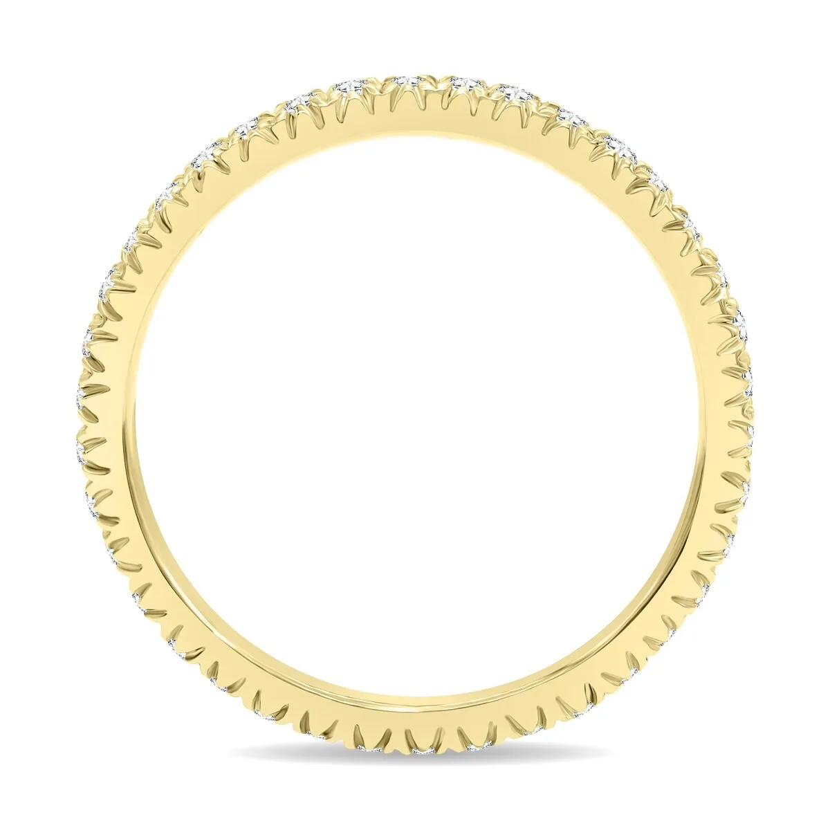 1/2 Carat TW Diamond Eternity Wedding Band in 10K Yellow Gold sold by Zulily product image thumbnail 3