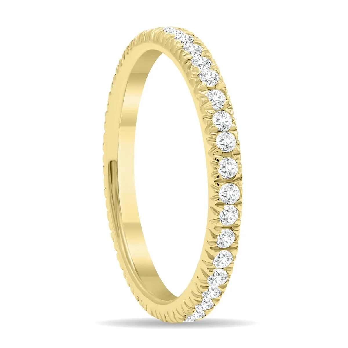 1/2 Carat TW Diamond Eternity Wedding Band in 10K Yellow Gold sold by Zulily product image thumbnail 2