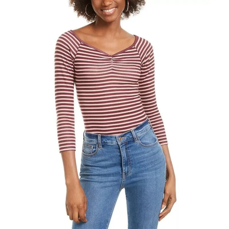 Self Esteem Juniors' Striped Bodysuit Pink Size Small sold by Zulily