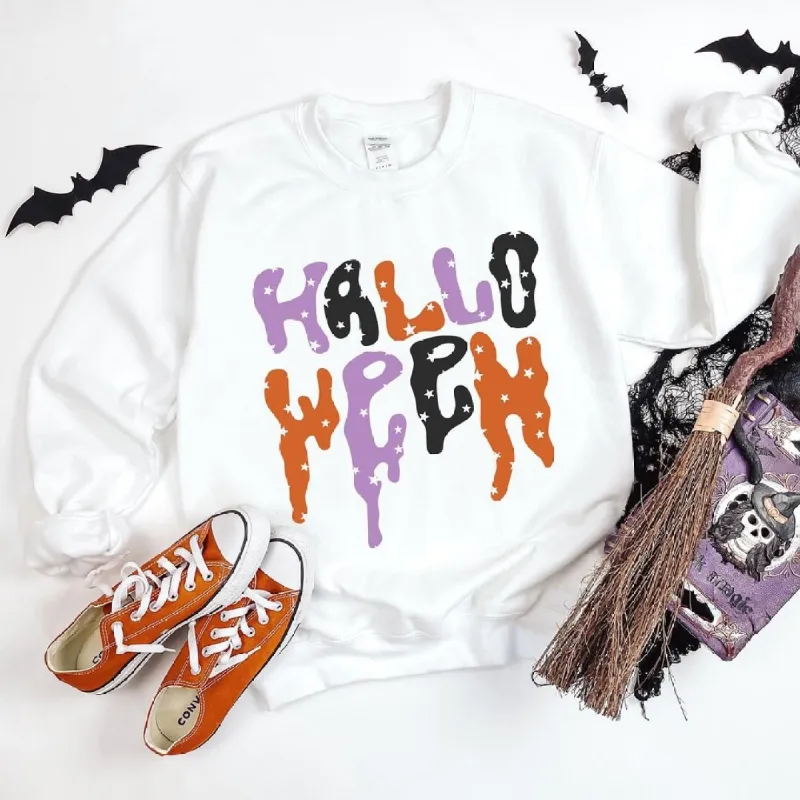 Dripping Halloween Stars Graphic Sweatshirt sold by Zulily