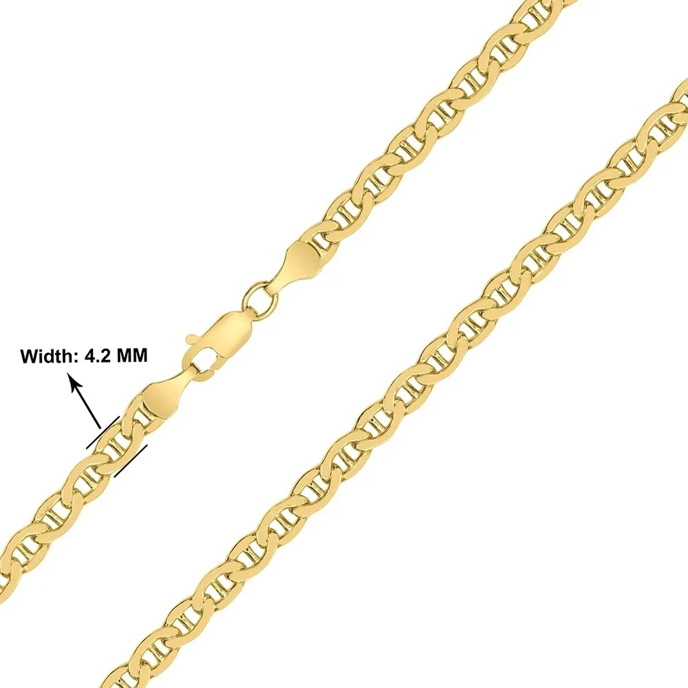 14K Yellow Gold Filled 4.2MM Mariner Link Chain with Lobster Clasp - 24 Inch sold by Zulily product image thumbnail 2