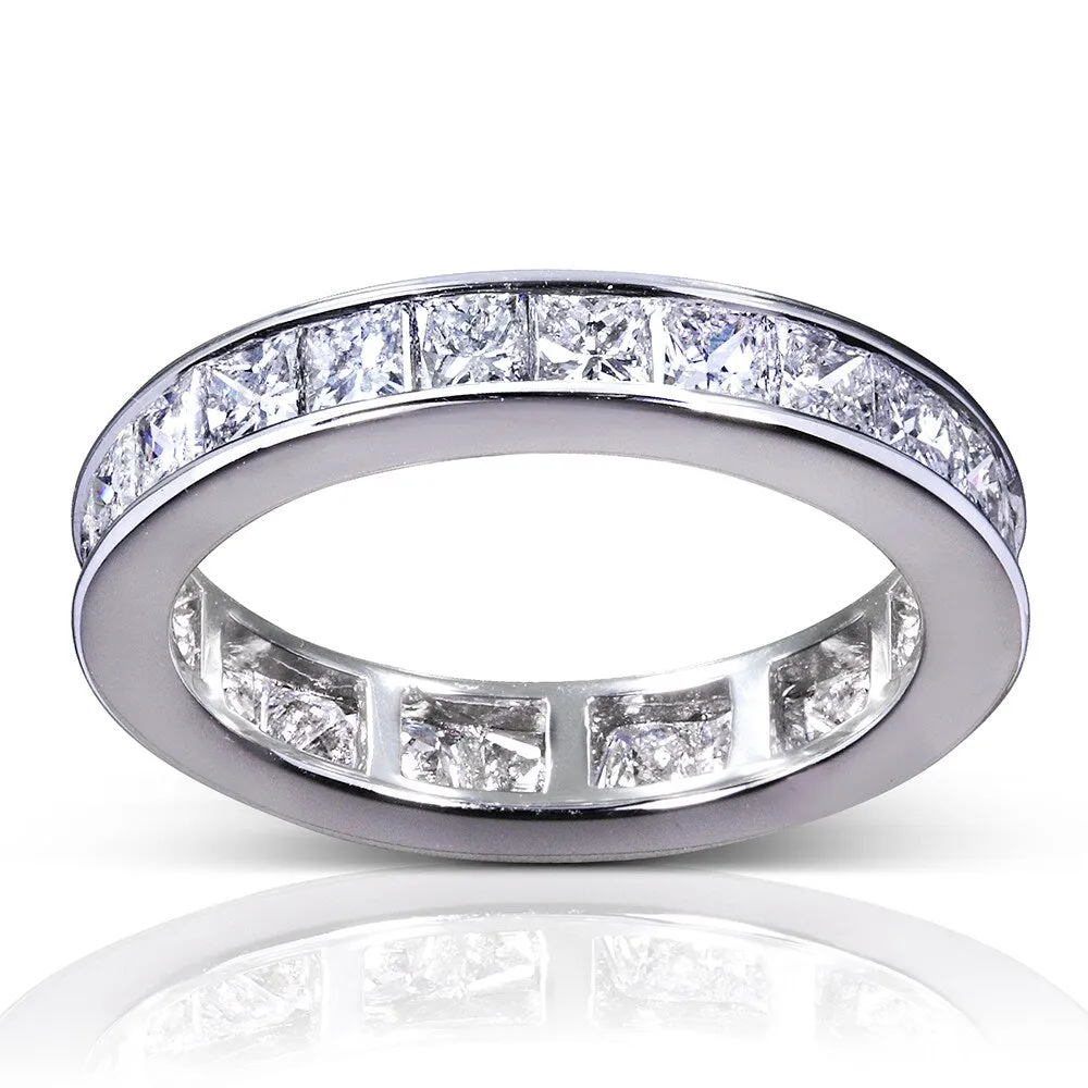 Annello 14k Gold 3ct TDW Princess Diamond Eternity Ring sold by Zulily product image thumbnail 2