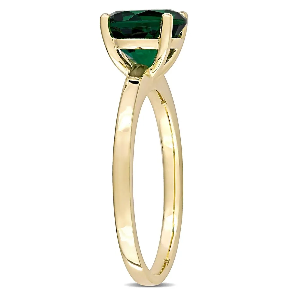 Miadora 10k Yellow Gold Created Emerald Solitaire Engagement Ring sold by Zulily product image thumbnail 3