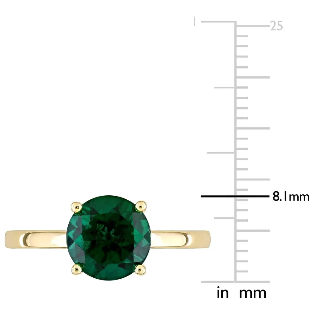 Miadora 10k Yellow Gold Created Emerald Solitaire Engagement Ring sold by Zulily product image thumbnail 5