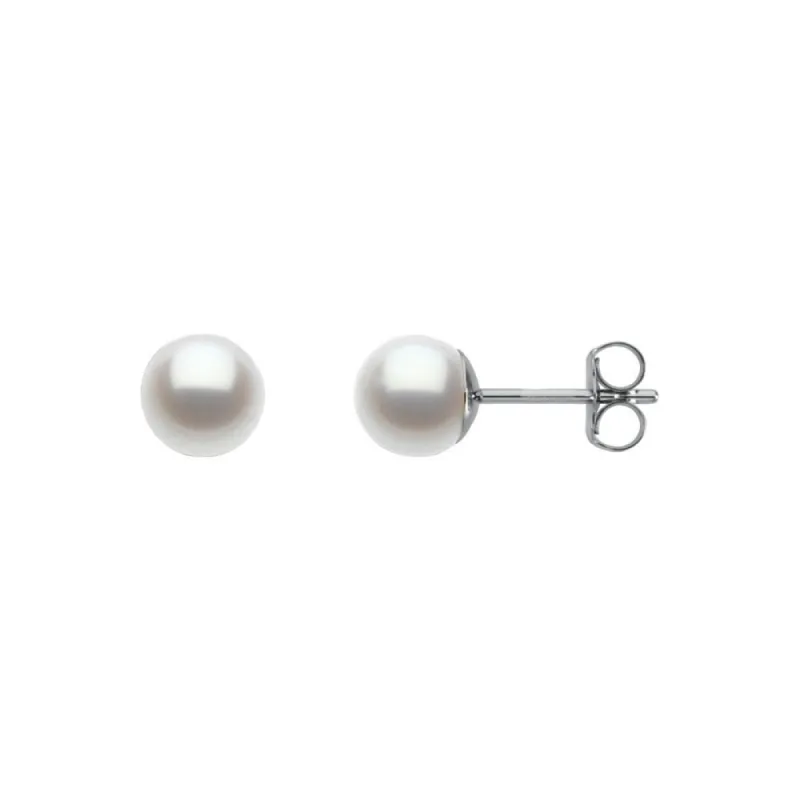 Curata 14k White 06x6mm Freshwater Cult Pearl Earrings sold by Zulily
