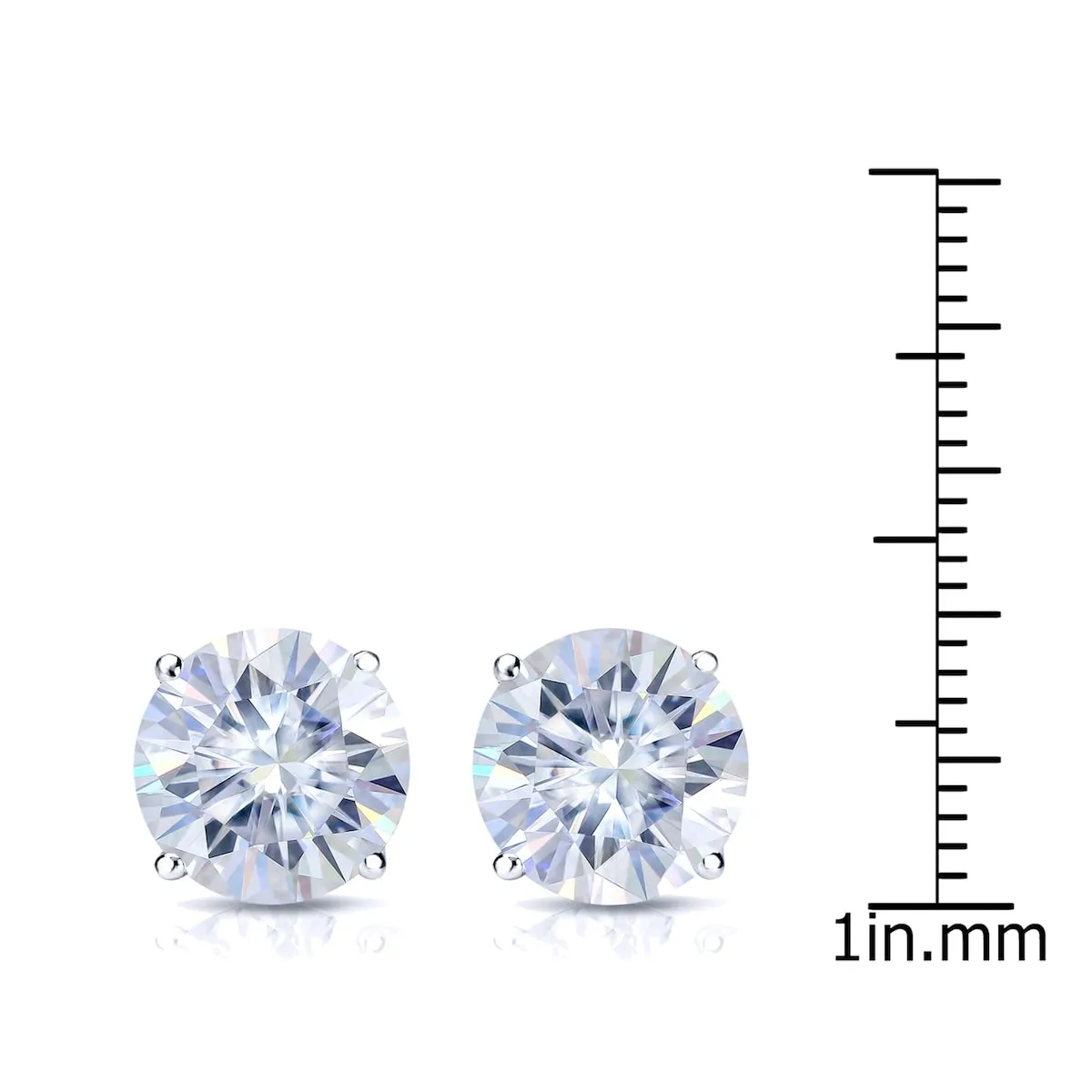 Auriya Platinum 6ctw Round Moissanite Stud Earrings sold by Zulily product image thumbnail 4
