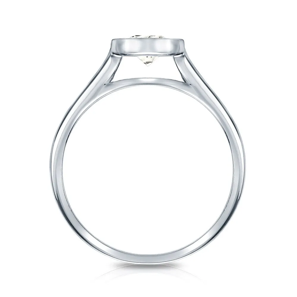 Auriya 14k Gold 1/4 carat TW Bezel-set Solitaire Diamond Engagement Ring sold by Zulily product image thumbnail 5