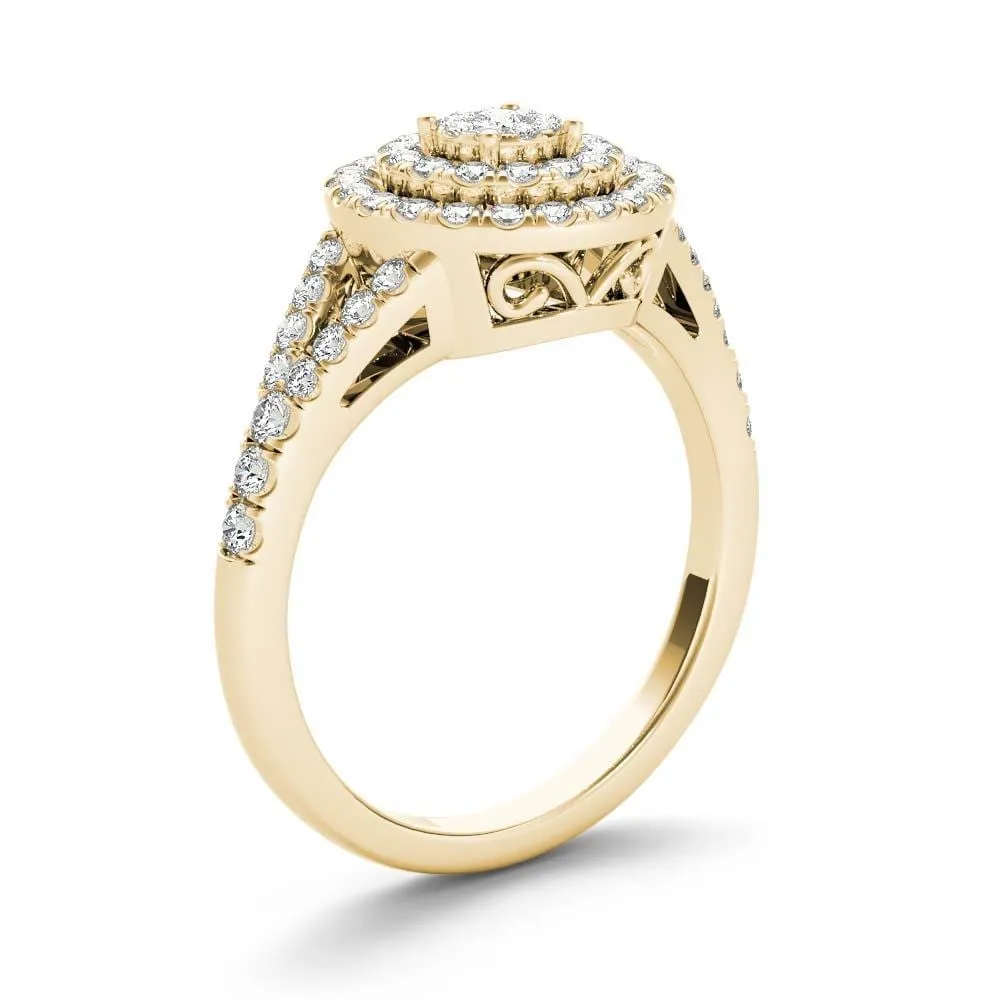 De Couer 3/4ct TDW Diamond Cluster Engagement Ring - Yellow sold by Zulily product image thumbnail 2