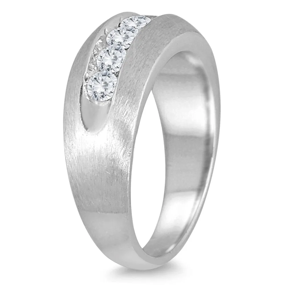 1 Carat TW Diamond Men's Ring in 10K White Gold sold by Zulily