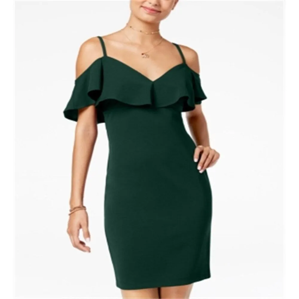 EMERALD SUNDAE Women's Spaghetti Strap Mini Dress Green Size Medium sold by Zulily product image thumbnail 4