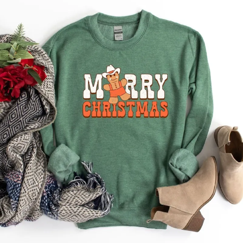 Merry Christmas Gingerbread Graphic Sweatshirt sold by Zulily