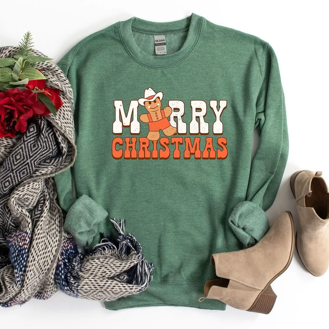 Merry Christmas Gingerbread Graphic Sweatshirt sold by Zulily