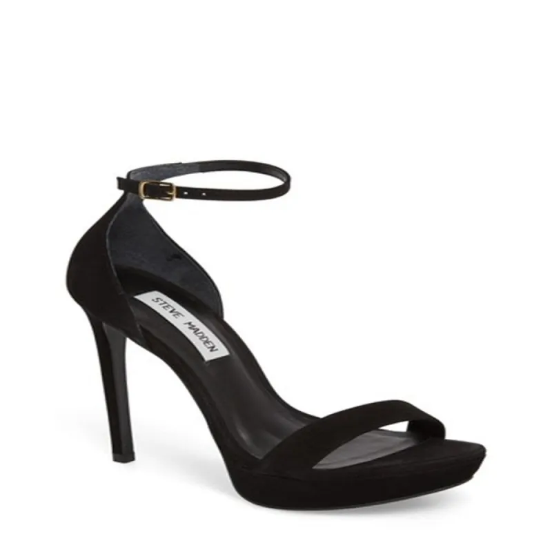 Steve Madden Women's Sandals BLK - Black Starlet Leather Sandal - Women Black Size 10 M sold by Zulily