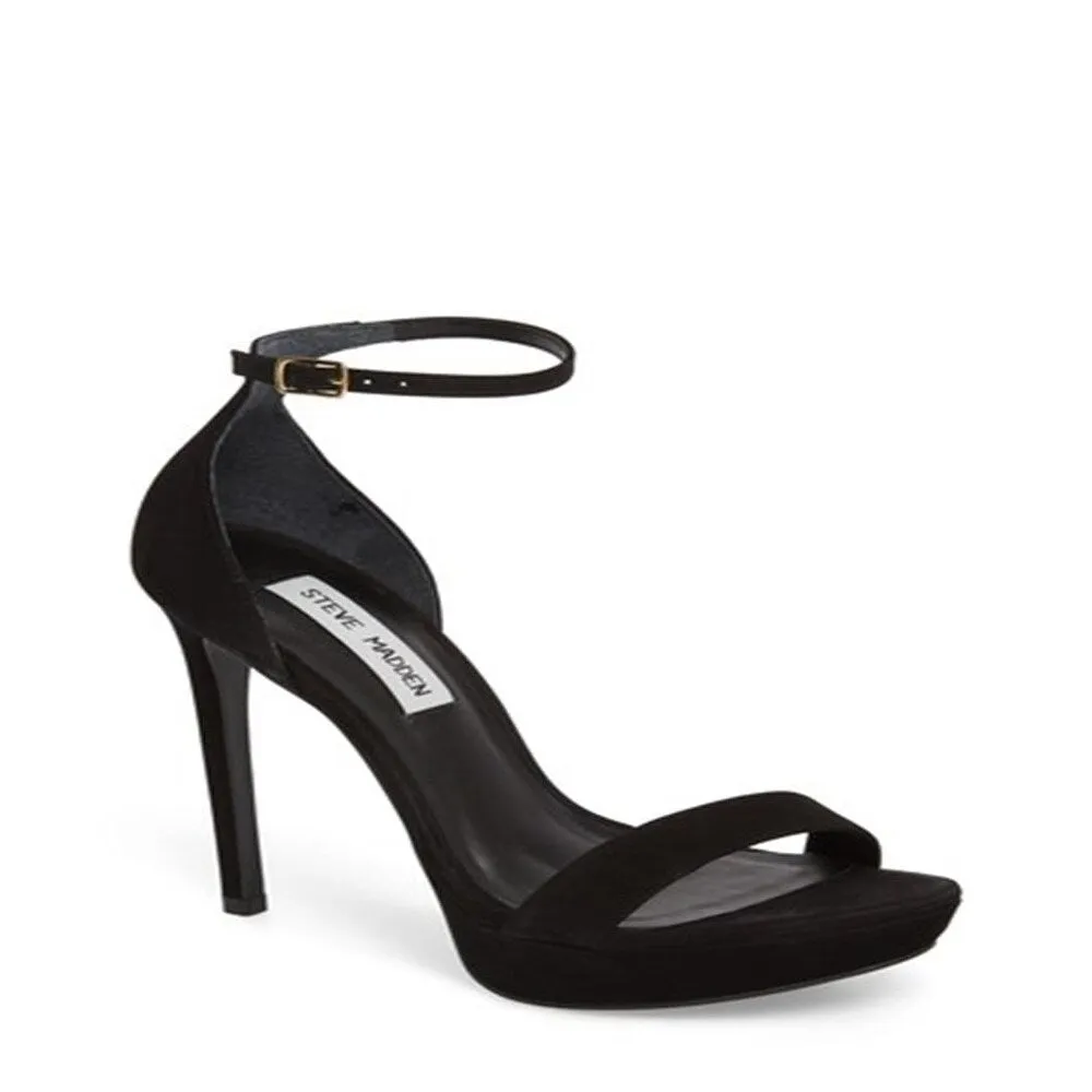 Steve Madden Women's Sandals BLK - Black Starlet Leather Sandal - Women Black Size 10 M sold by Zulily