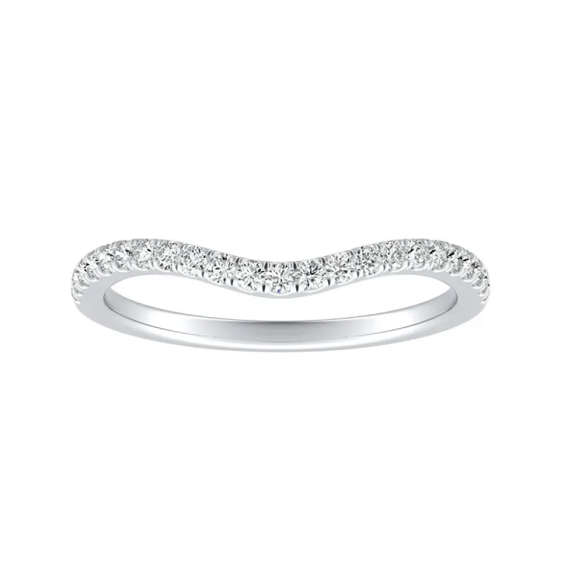Auriya Contoured 1/5ctw Diamond Wedding Band 18k Gold sold by Zulily