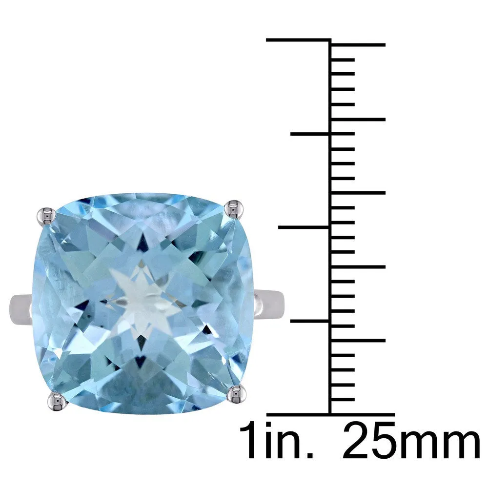 Miadora Signature Collection 14k White Gold Cushion-cut Sky Blue Topaz Cocktail Ring sold by Zulily product image thumbnail 3