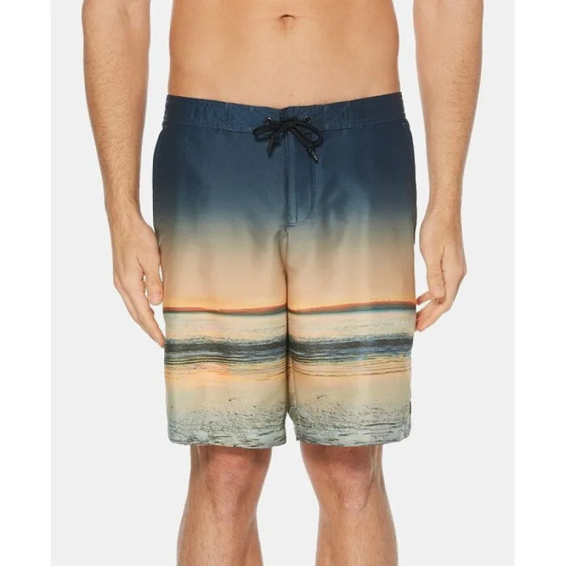 Perry Ellis Men's Sunset Lined Board Shorts Swim Trunks Navy Multi Size XX-Large sold by Zulily