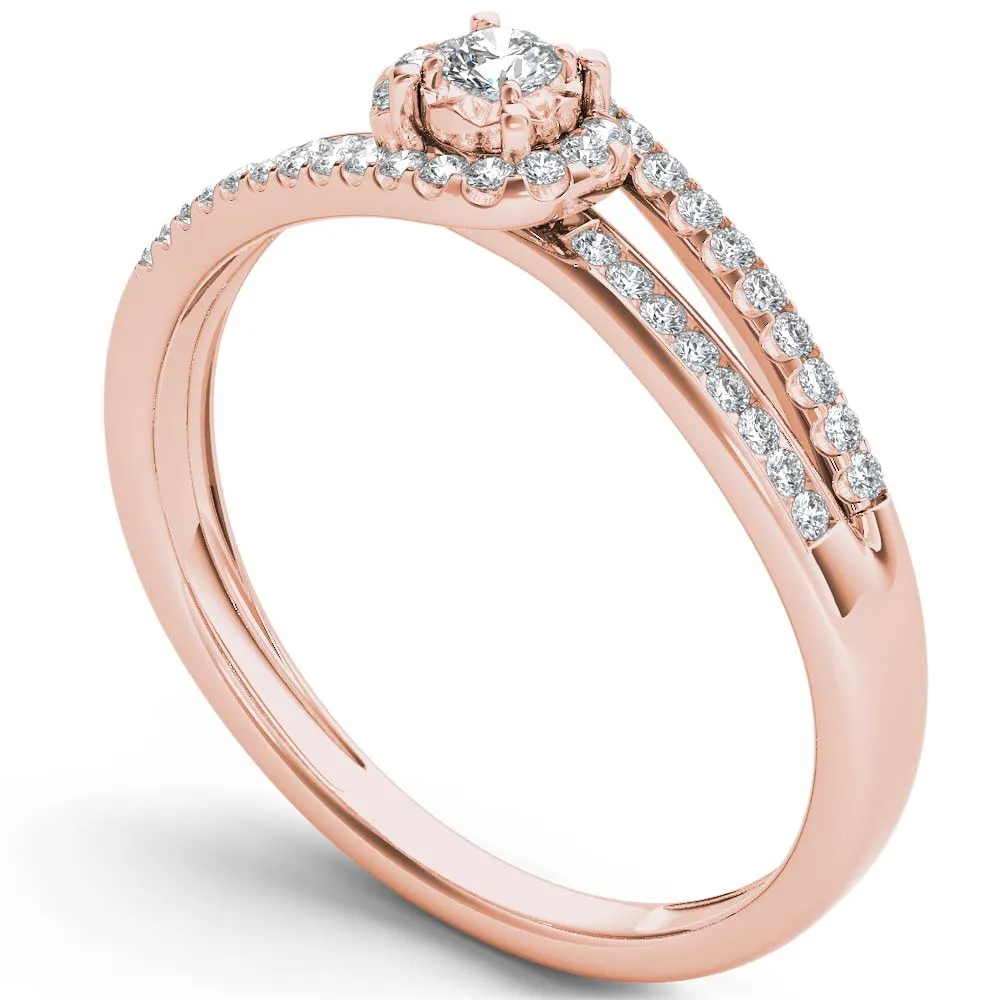 De Couer 10k Rose Gold 1/5ct TDW Diamond Bypass Promise Ring sold by Zulily product image thumbnail 3