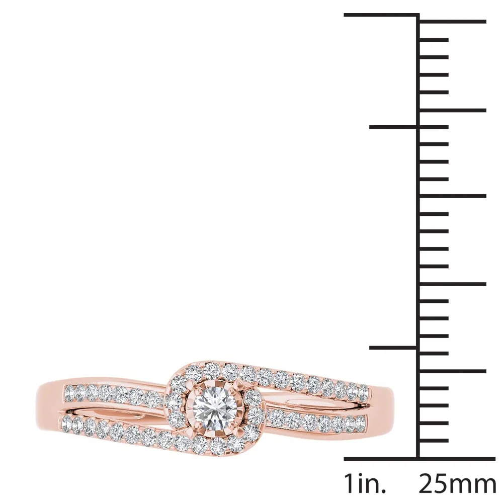 De Couer 10k Rose Gold 1/5ct TDW Diamond Bypass Promise Ring sold by Zulily product image thumbnail 5