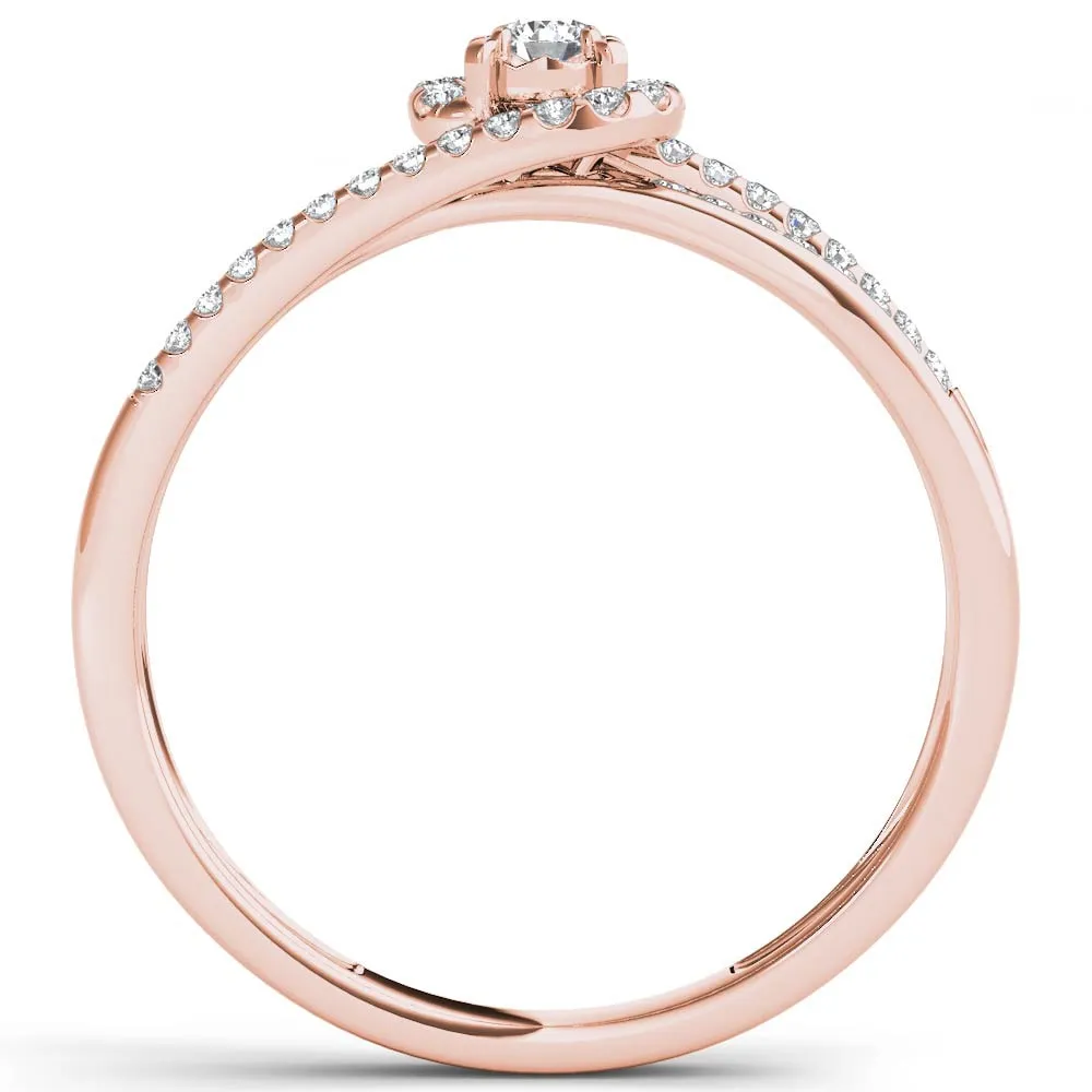De Couer 10k Rose Gold 1/5ct TDW Diamond Bypass Promise Ring sold by Zulily product image thumbnail 4