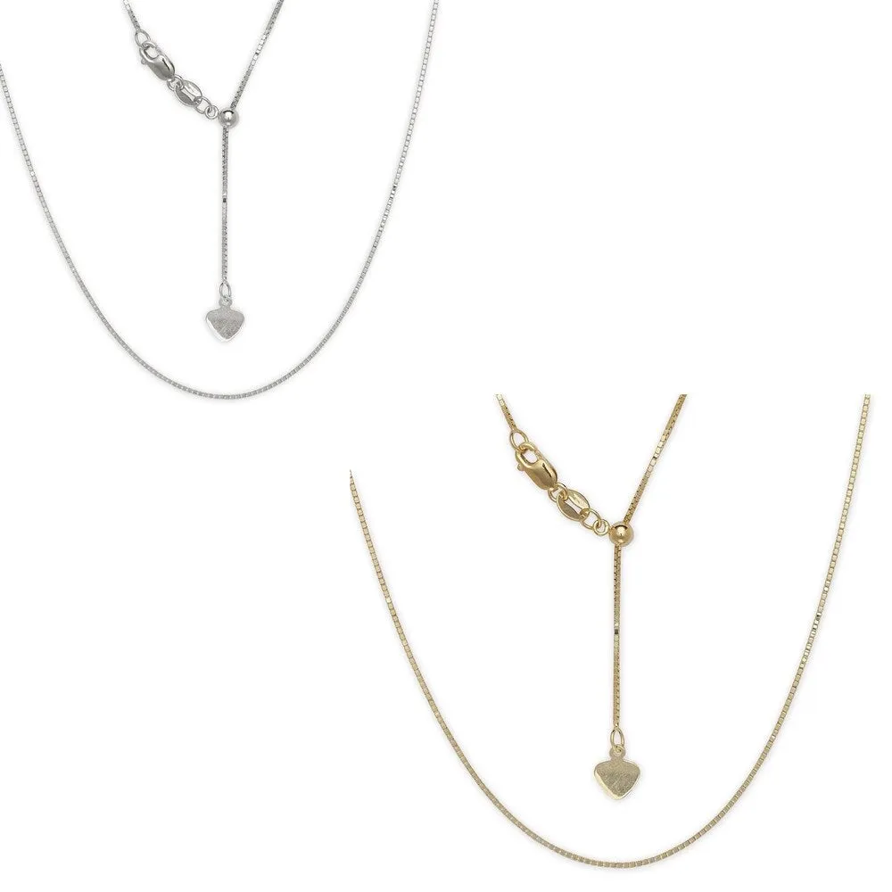 10k Gold Box Adjustable Chain sold by Zulily