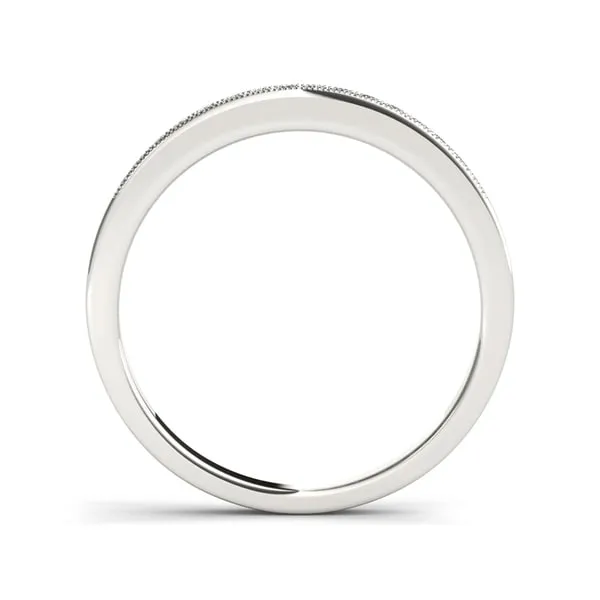 De Couer 10k White Gold 1/6ct TDW Diamond Milgrain Wedding Band sold by Zulily product image thumbnail 4