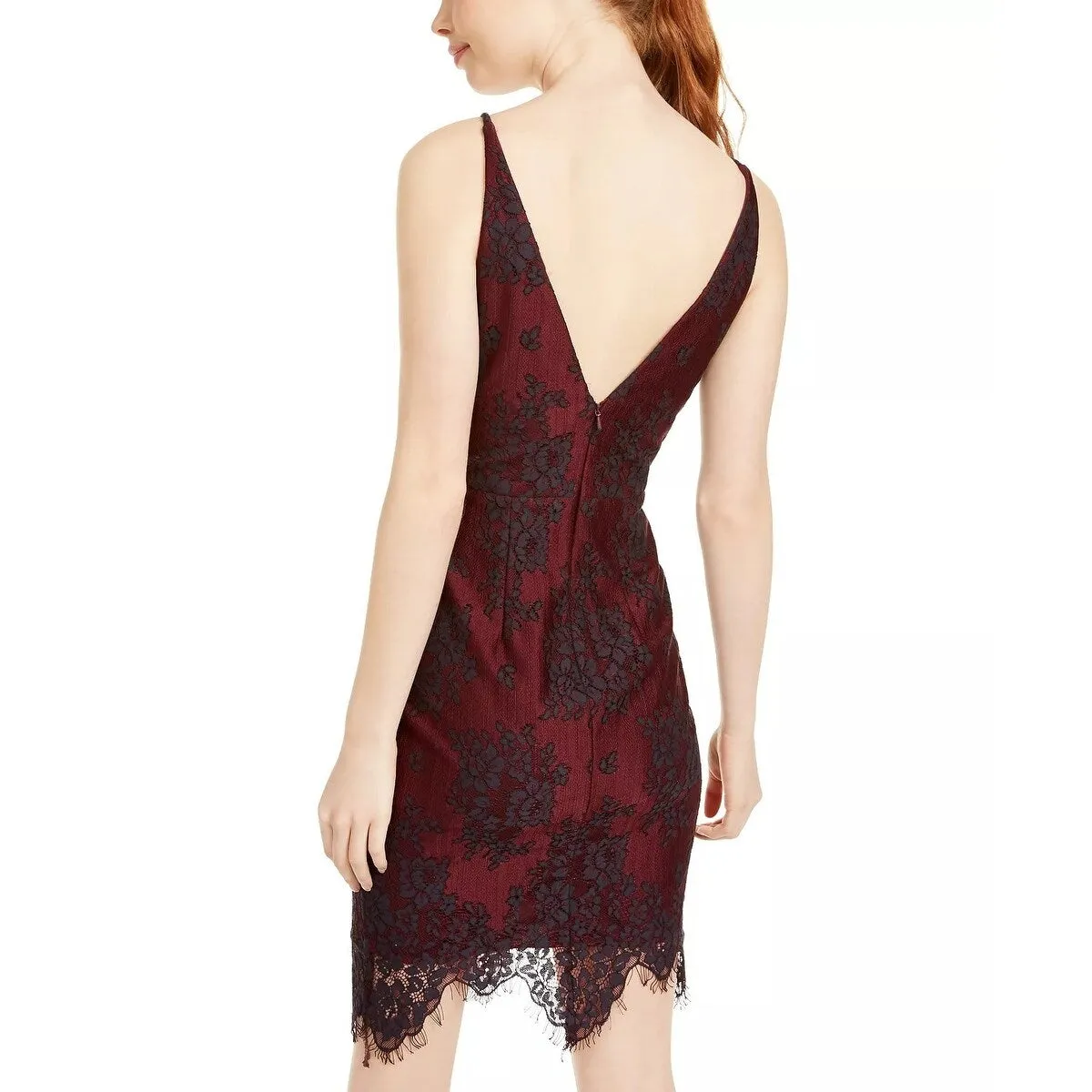 Blondie Nites Nights Juniors' Lace Plunge Dress Black Size 7 sold by Zulily product image thumbnail 2