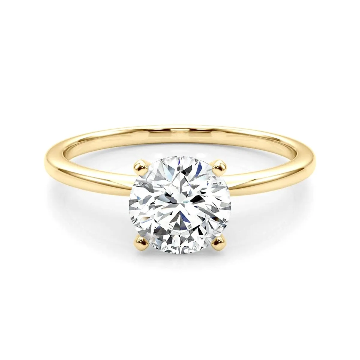 Auriya 18k Gold 1.00ctw Round Solitaire Lab Grown Diamond Engagement Ring 4-Prong Basket sold by Zulily product image thumbnail 4