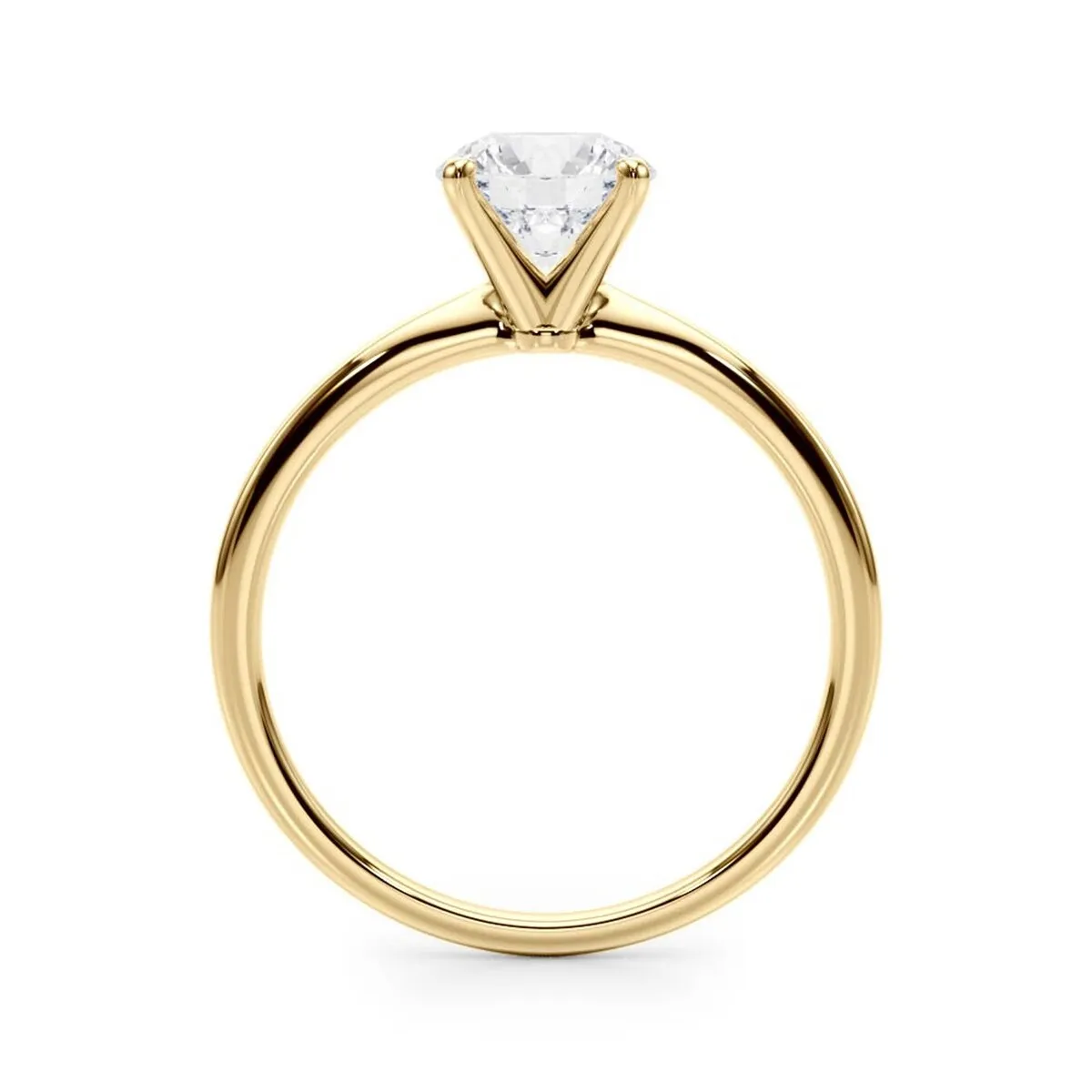 Auriya 18k Gold 1.00ctw Round Solitaire Lab Grown Diamond Engagement Ring 4-Prong Basket sold by Zulily product image thumbnail 5