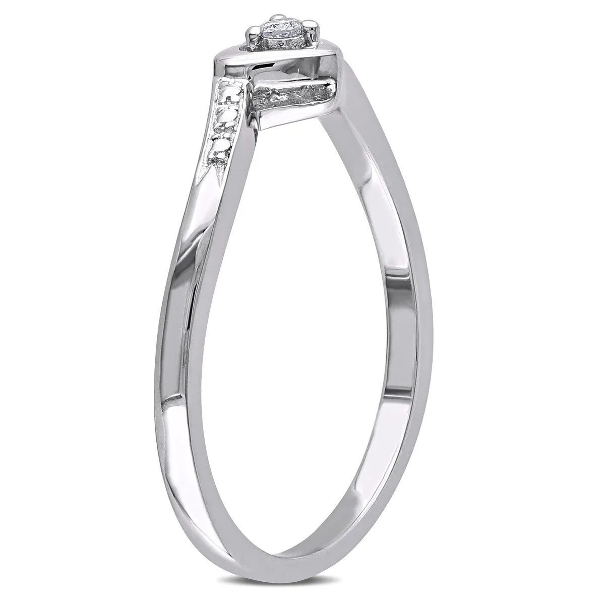 Miadora Sterling Silver Diamond Heart Promise Ring sold by Zulily product image thumbnail 2