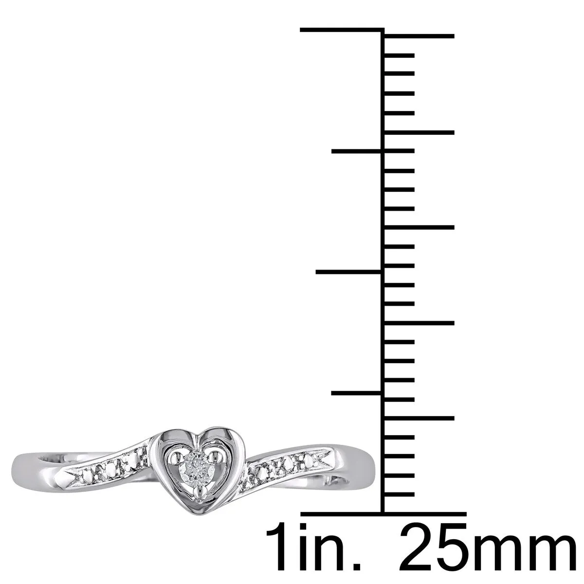 Miadora Sterling Silver Diamond Heart Promise Ring sold by Zulily product image thumbnail 3