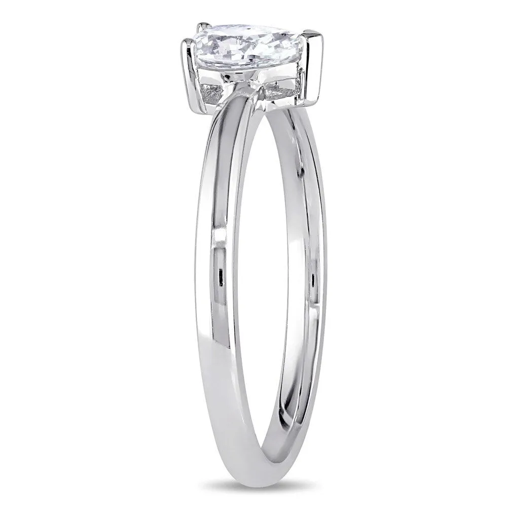 Miadora Signature Collection 14k White Gold 1/2ct TDW Pear-Cut Diamond Solitaire Engagement Ring sold by Zulily product image thumbnail 5