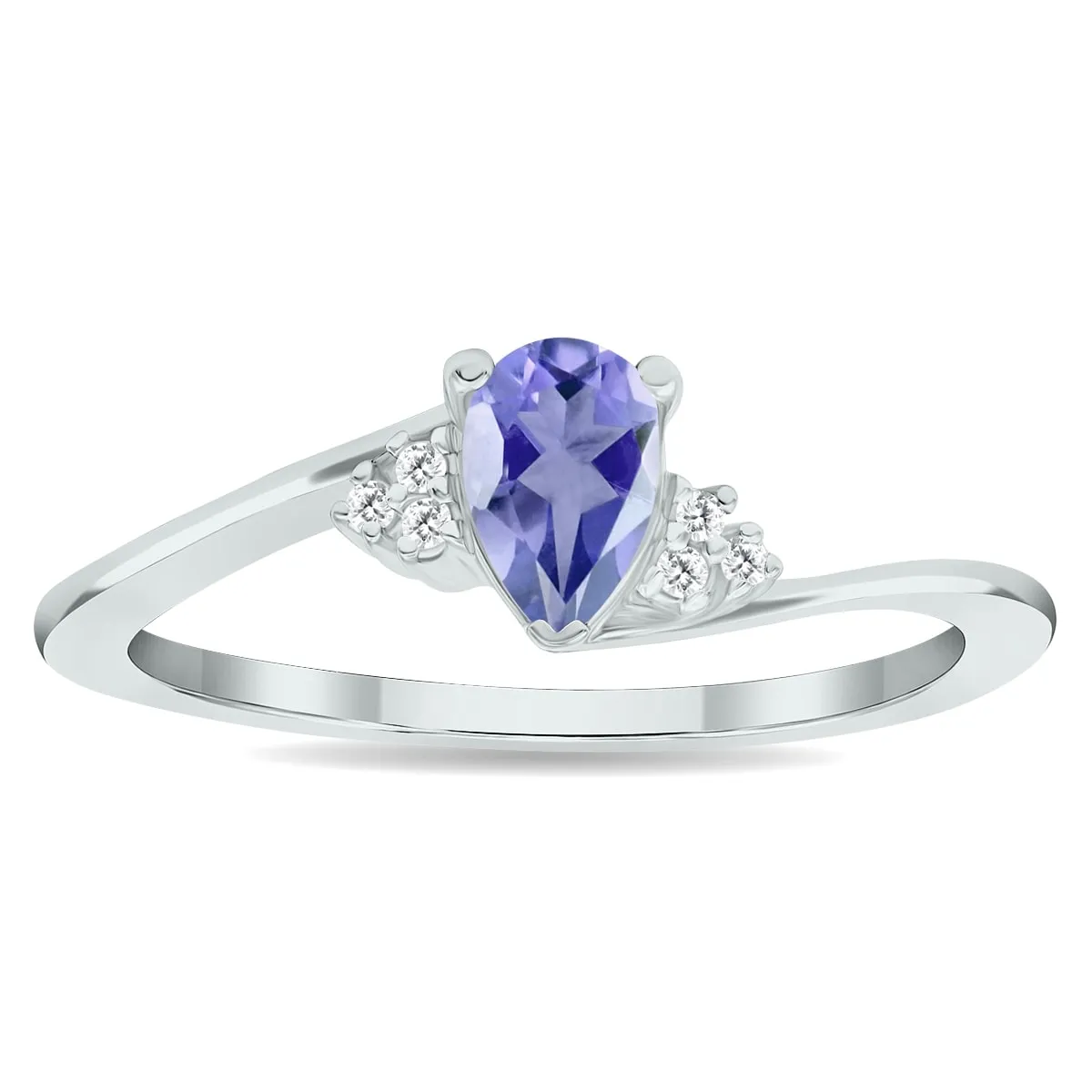 Women's Tanzanite and Diamond Tierra Ring in 10K White Gold sold by Zulily