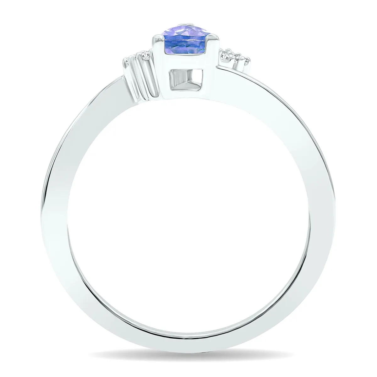 Women's Tanzanite and Diamond Tierra Ring in 10K White Gold sold by Zulily product image thumbnail 2