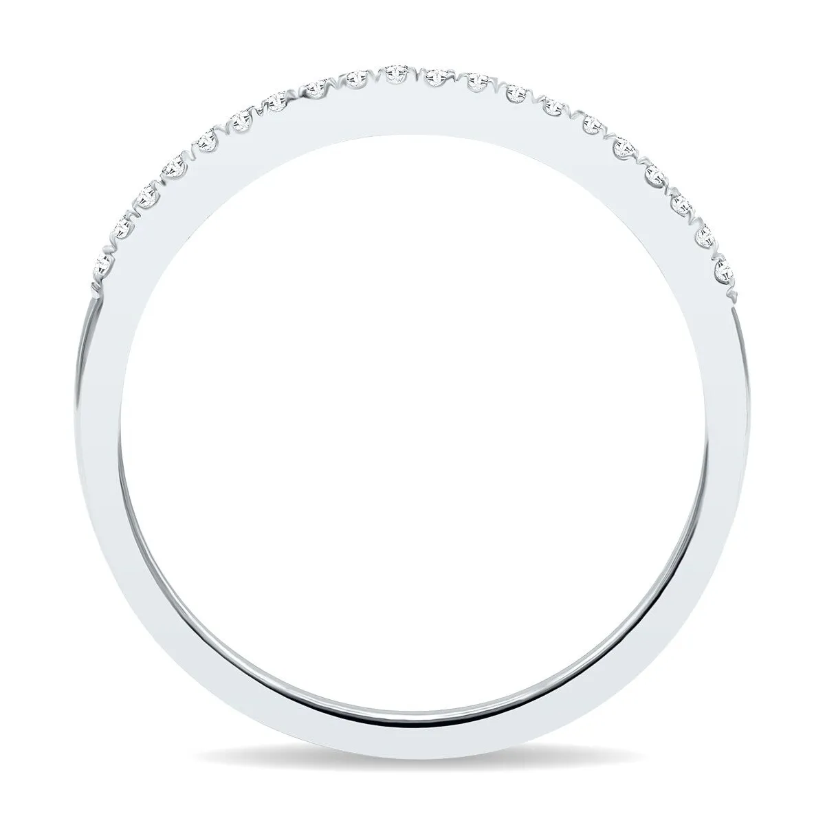 Women's 1/10 Carat TW 1MM Thin Diamond Wedding Band in 10K White Gold sold by Zulily product image thumbnail 3