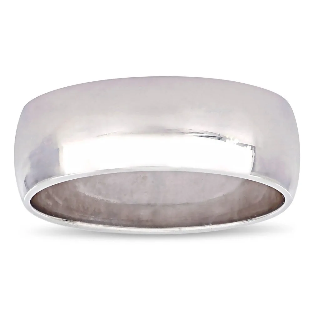 Miadora 10k White Gold Men's Wedding Band (8 mm) sold by Zulily product image thumbnail 2