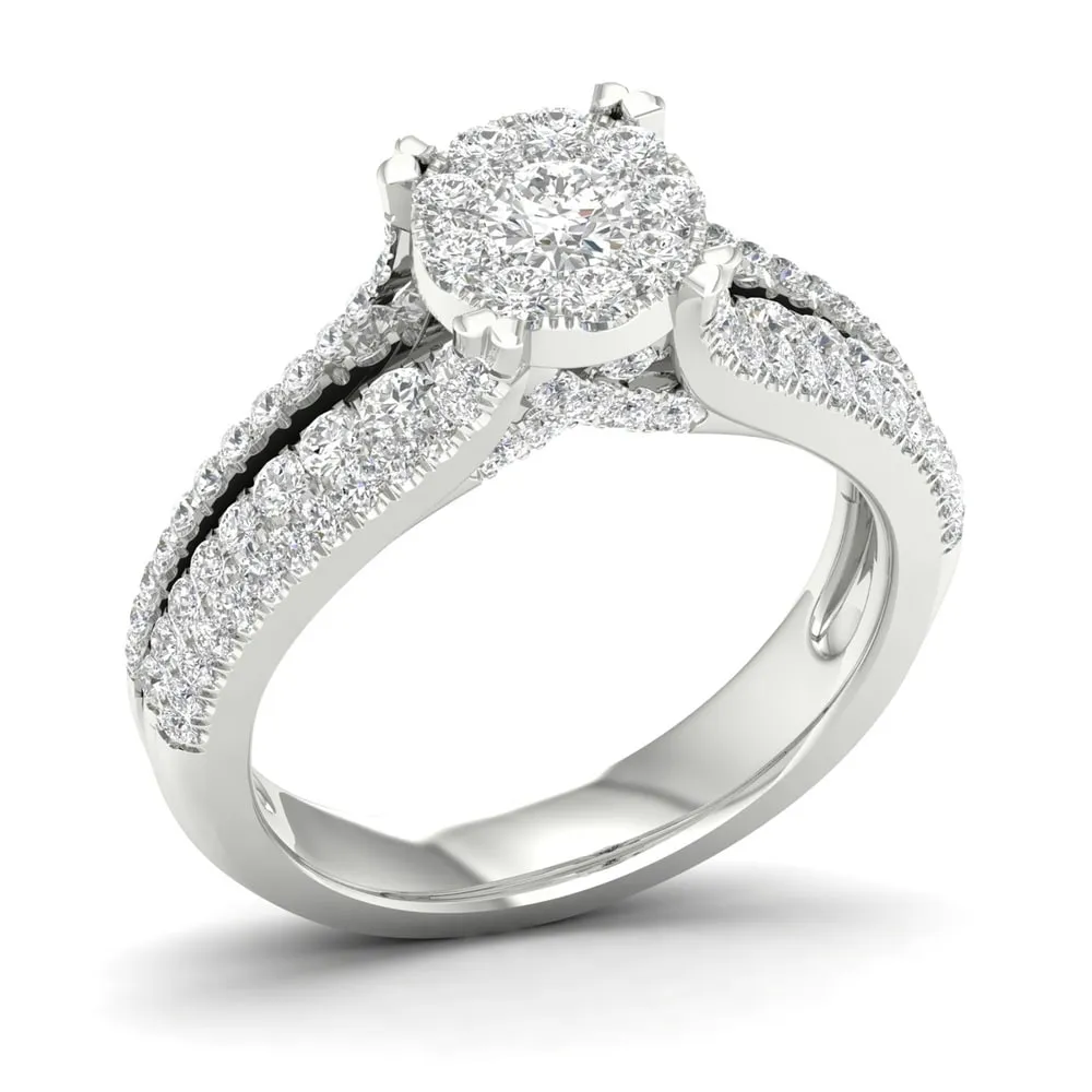 De Couer 14k Gold 1Ct TDW Diamond Cluster Engagement Ring sold by Zulily product image thumbnail 2
