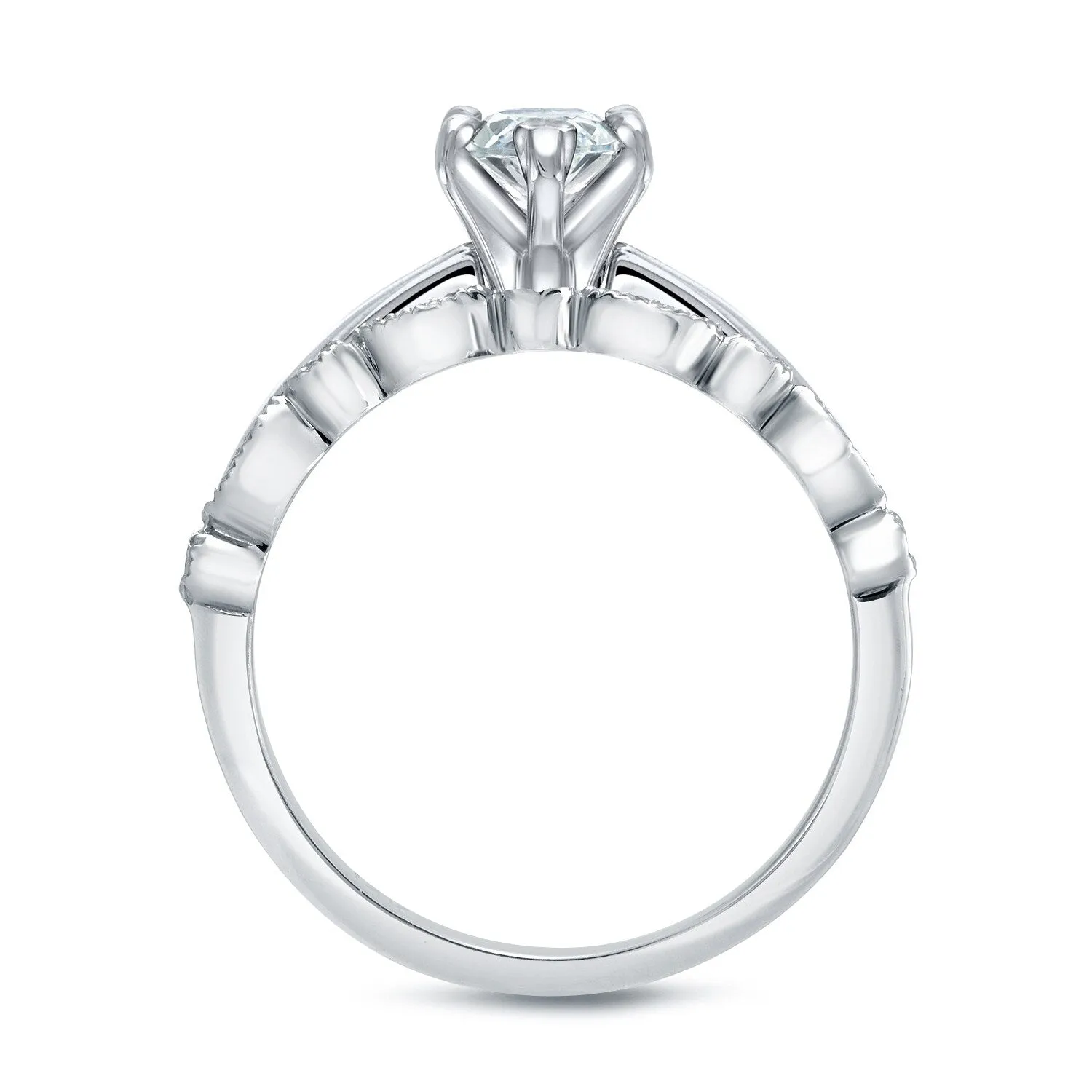 Auriya 14k Gold 1 1/6ctw Vintage Pear Shape Solitaire Diamond Engagement Ring Set sold by Zulily product image thumbnail 5