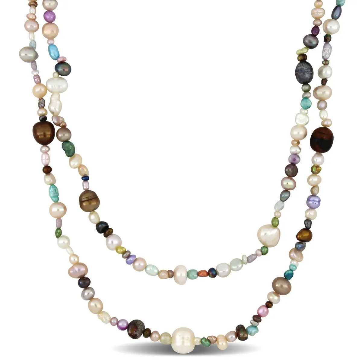 Miadora 4-8mm Multi Color Cultured Freshwater Pearl Multi-Strand Endless Giftable Necklace72 in - 72 in x 8 mm x 8 mm sold by Zulily