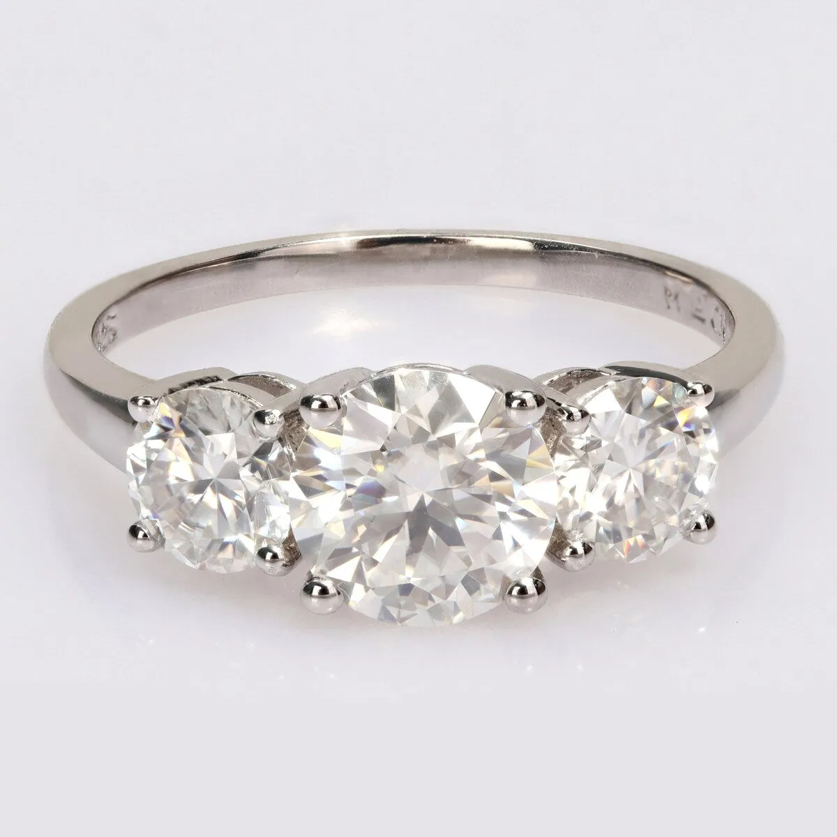 Miadora 2 1/4ct DEW Moissanite 3-Stone Engagement Ring in Sterling Silver sold by Zulily product image thumbnail 2