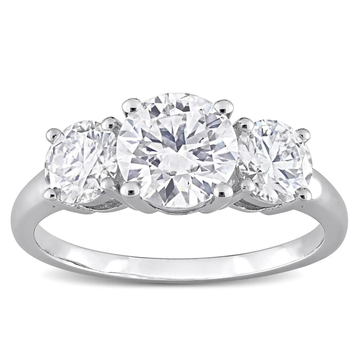 Miadora 2 1/4ct DEW Moissanite 3-Stone Engagement Ring in Sterling Silver sold by Zulily product image thumbnail 3