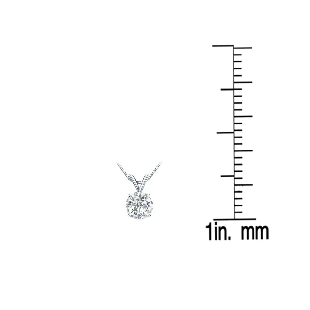 Auriya 14k Gold 1/4ctw Round Solitaire Diamond Necklace sold by Zulily product image thumbnail 4