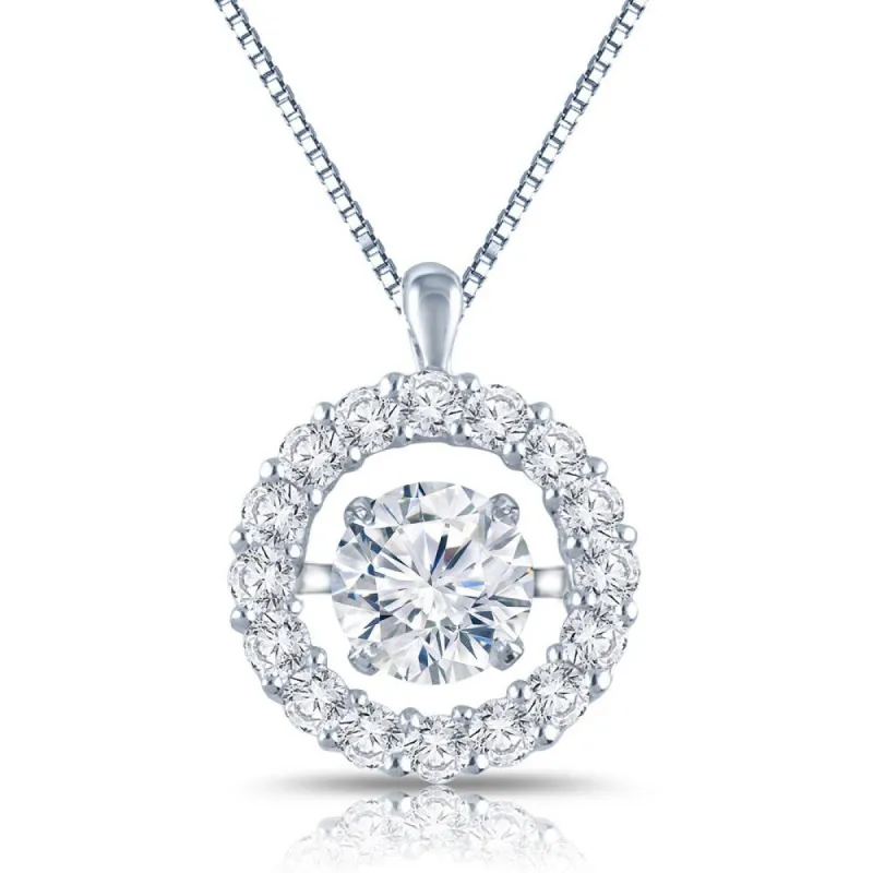 Auriya 'Dancing Stone' 14k Gold 1ct TDW Diamond Pendant Necklace sold by Zulily