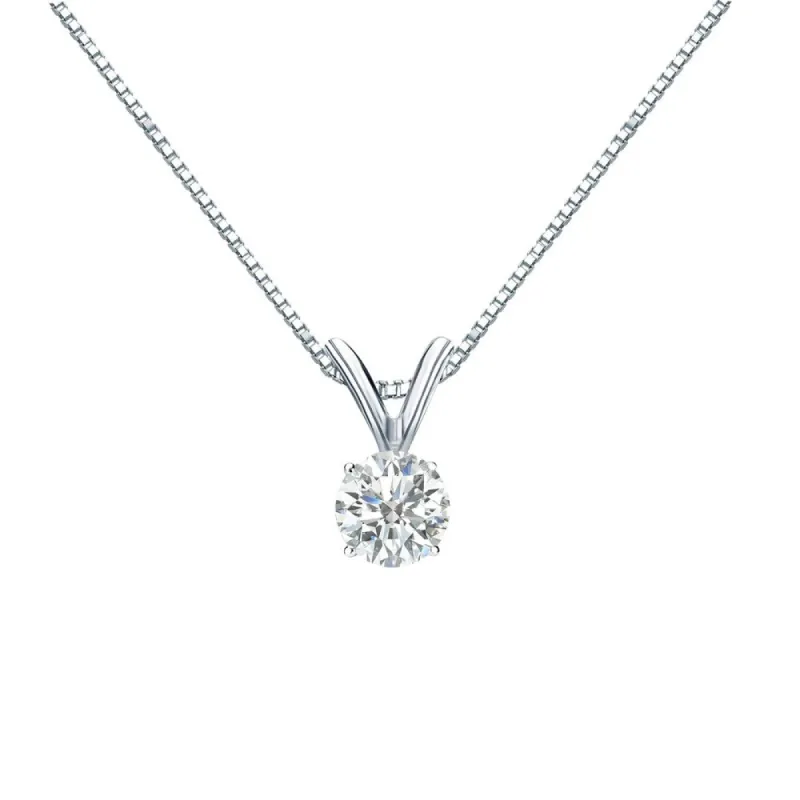 Auriya 14k Gold 1/4ctw Round Solitaire Diamond Necklace sold by Zulily