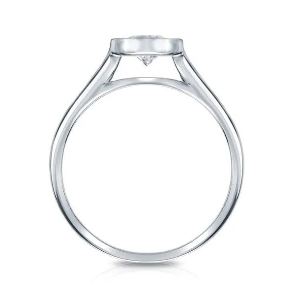 Auriya Platinum 3ctw Bezel Set Solitaire Diamond Engagement Ring GIA Certified sold by Zulily product image thumbnail 4