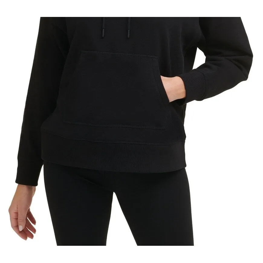 DKNY Women's Face Mask Hooded Sweatshirt Black Size X-Small sold by Zulily product image thumbnail 3