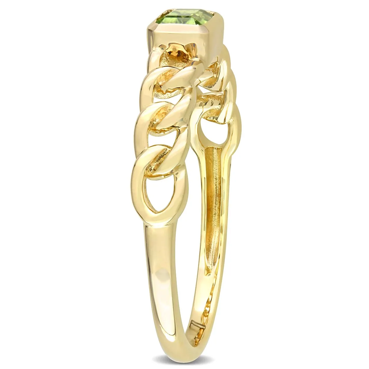 Miadora 10k Yellow Gold Peridot Stackable Link Ring sold by Zulily product image thumbnail 2