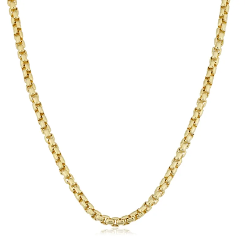 Fremada 14k Yellow Gold Filled 3.5mm Round Box Link Chain Designer Necklace sold by Zulily