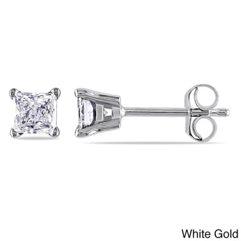 Miadora 14k Gold 1/2ct Princess Diamond Stud Earrings sold by Zulily