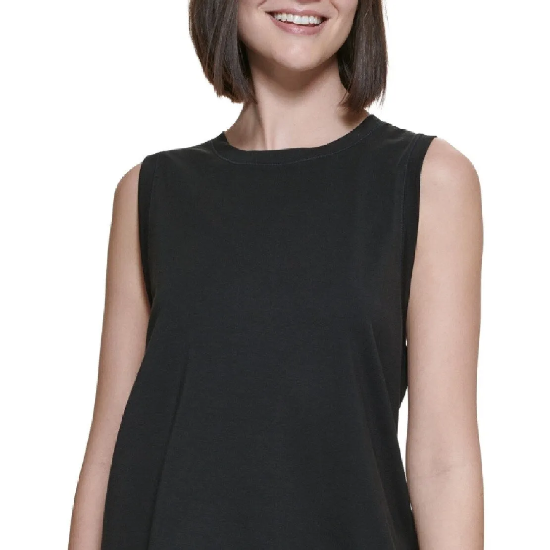 Calvin Klein Women's Dropped Armhole Tank Top Black Size X-Small sold by Zulily product image thumbnail 2